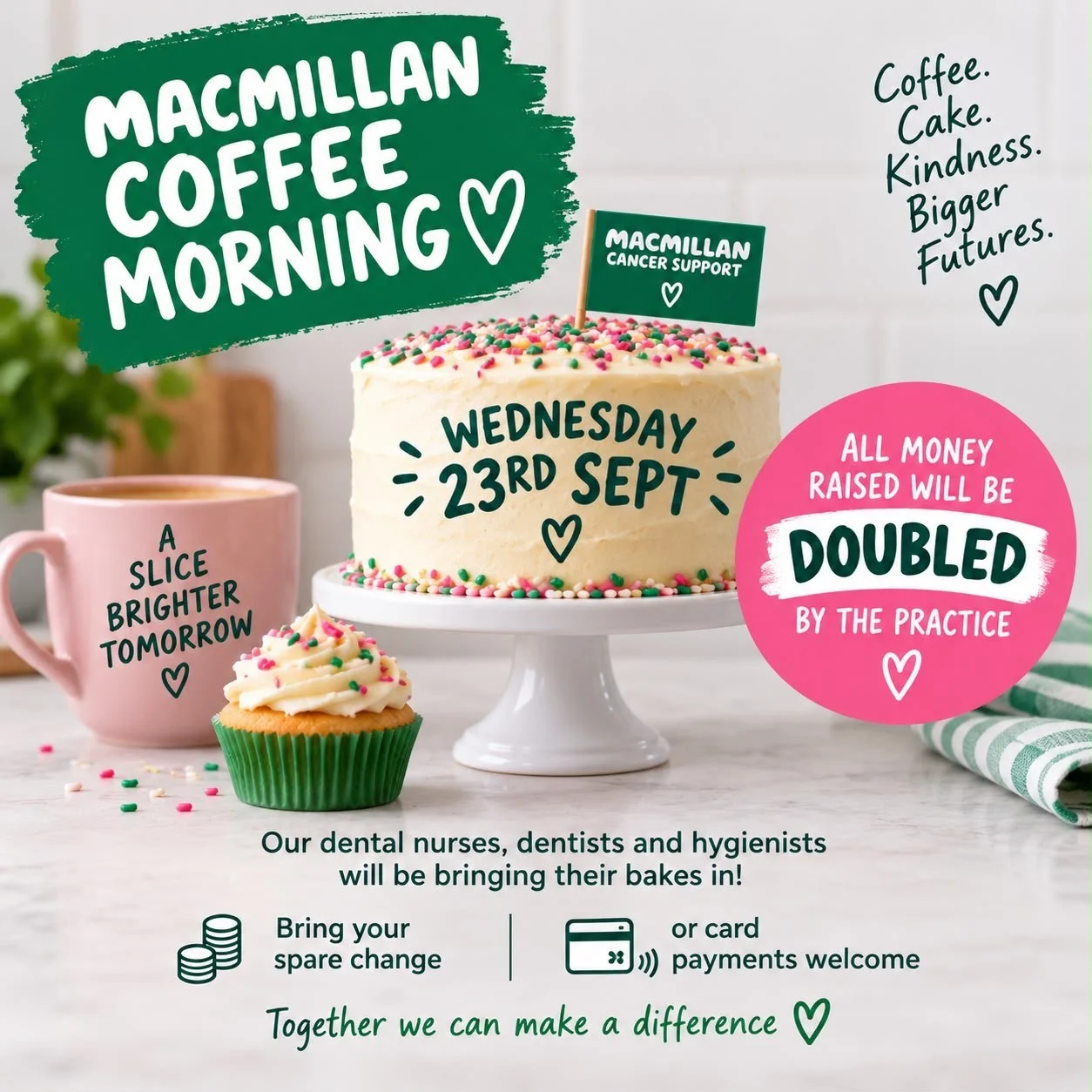 💚☕️HDC Macmillan Coffee Morning! 🍰🧁 READY… SET… BAKE! 🧁🍰